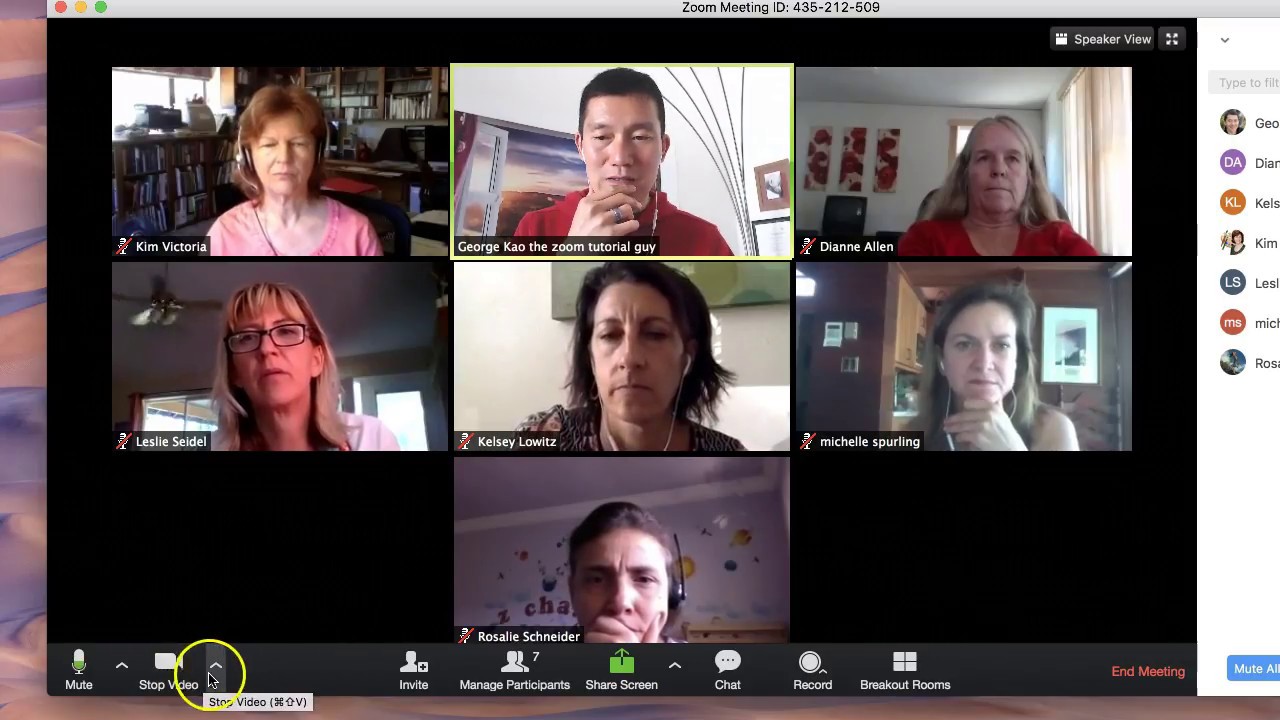 Zoom Meeting How To Use With Example Of A Breakout Group Youtube