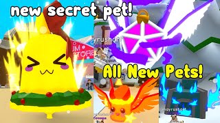 Hatched New Secret Pet Christmas Bell! All New Christmas Pets!  Bubble Gum Simulator Roblox