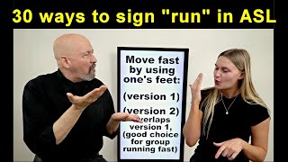 30 ways to sign 'run' in ASL