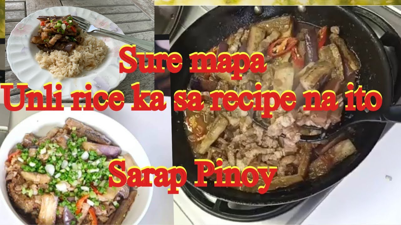 Stir fry eggplant with pork belly and bagoong ( Panlasang Pinoy) YouTube
