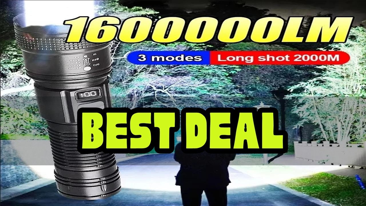 Powerful LED Flashlight USB Rechargeable Torch Super Bright Hand Light Emergency Camping Multifunct