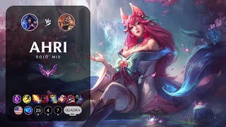 Ahri Mid vs Qiyana - NA Master Patch 14.8