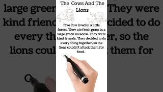 The Cows And The Lions| Short stories| English stories| Moral story#shorts #english #story #trending