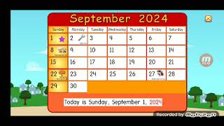 Starfall Calendar For September 1St 2024. September Is Here.