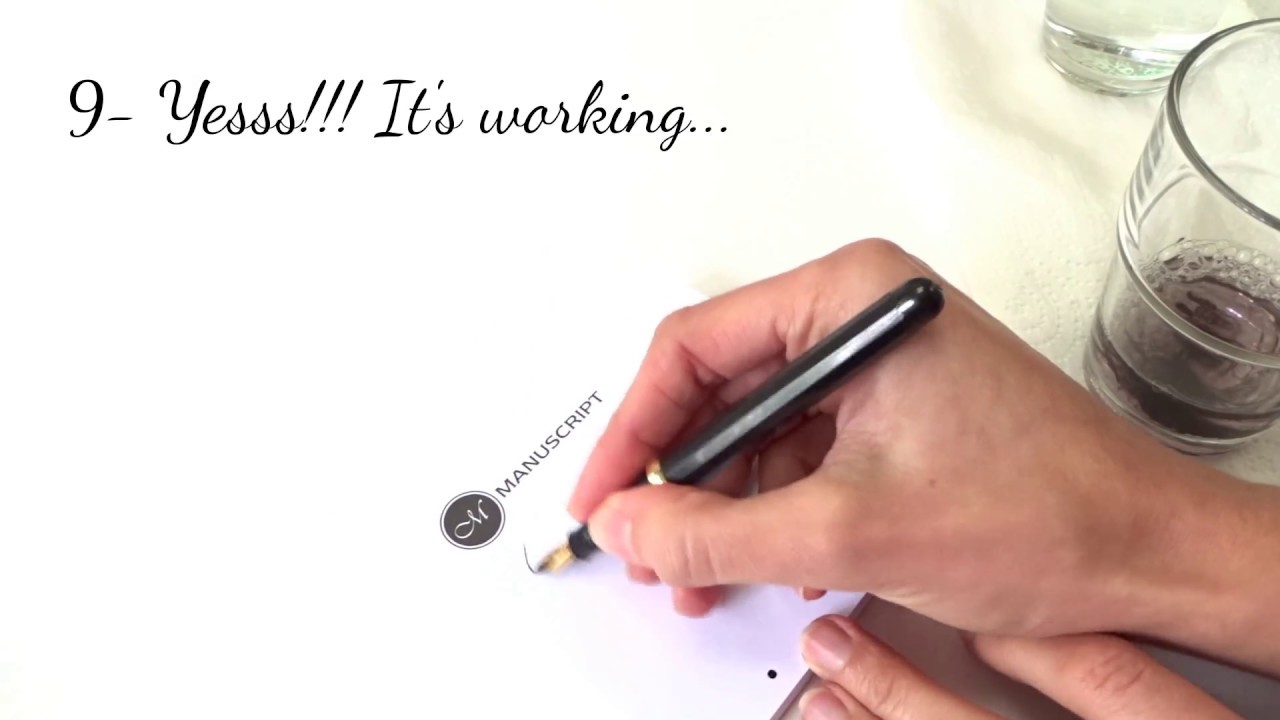 How to get the ink flowing in my calligraphy pen