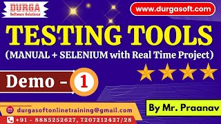 TESTING TOOLS tutorials || Demo - 1 || by Mr. Praanav On 30-12-2025 @11AM (IST)