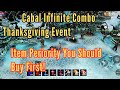 Cabal Infinite Combo Thanksgiving Event Items You Should Buy First!