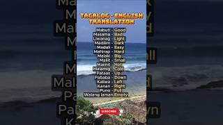 Tagalog-English Vocabulary 47 #shorts #learning #english