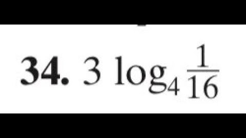 Evaluate 3log4 1/16