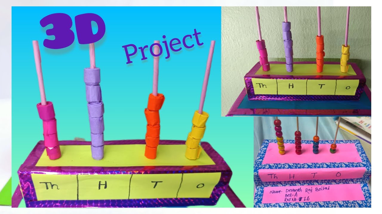 Abacus Working model  |Math project on Abacus |Math working model for class 2 and  3