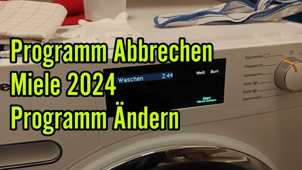 Miele Waschmaschine Programm Lasst Sich Nicht Andern