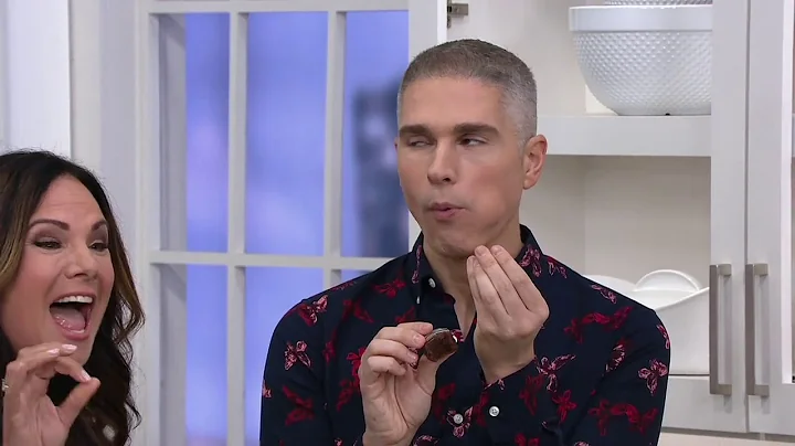 David's Cookies Holiday Cookie Jar & 16 Enrobed Brownies on QVC