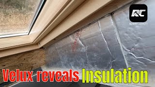 Lining a velux with insulation and plasterboard