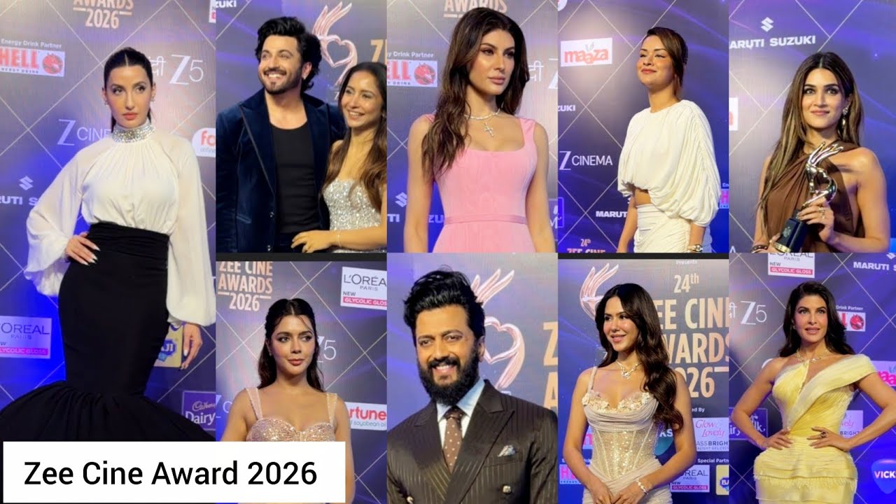 Zee Cine Award 2026 Kriti Sanon Nora Faethi Dheeraj Dhoopar Sonam Bajwa Elnaaz avneet Jacqueline 