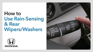 How to Use Rain-Sensing & Rear Wipers/Washers