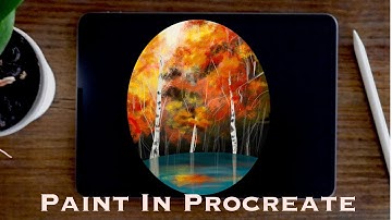 How to Draw Fall Landscape in Procreate iPad Tutorial| Paint with Basic Brushes |The ProArt