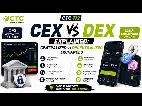CEX vs DEX Explained: Centralized vs Decentralized Exchanges | CTC 112