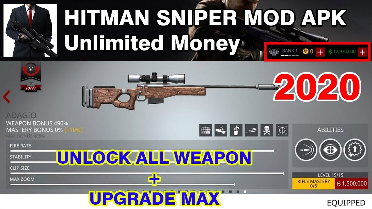 Hitman Sniper MOD Unlimited Money + Token APK 2021 YouTube