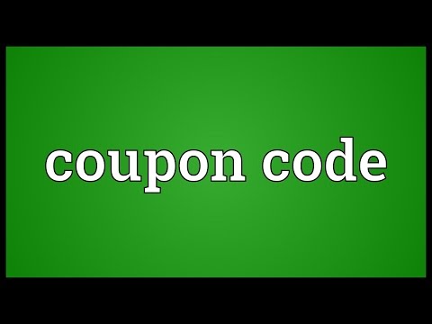 Coupon code Meaning