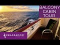 Is OLDER better? Ambassador Ambience Cruise: Balcony Cabin Tour &amp; Review.