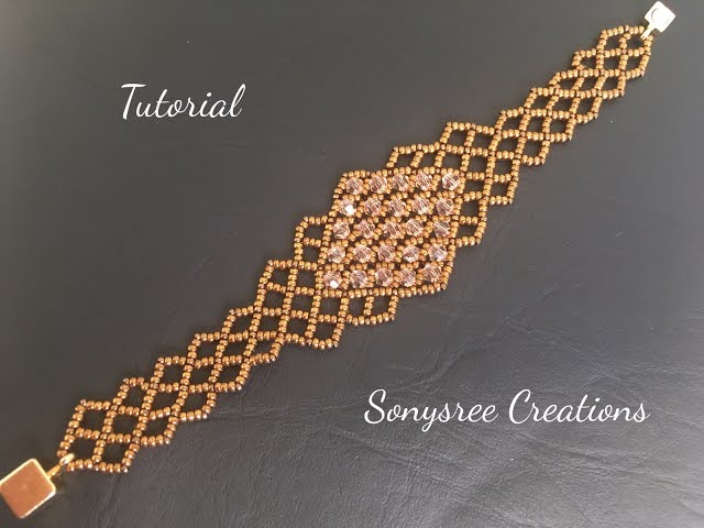 Stunning Beaded  Bracelet!!! (Right Angle weave stitch)