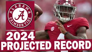 Alabama 2024 Projected Record from SG1 Sports