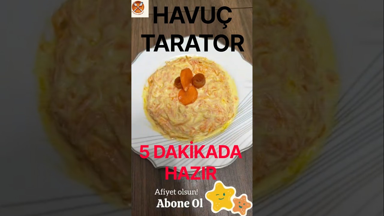 En Pratik Meze Havuç Tarator #keşfet #pratiktarifler #yemektarifleri #youtubeshorts #food #shorts