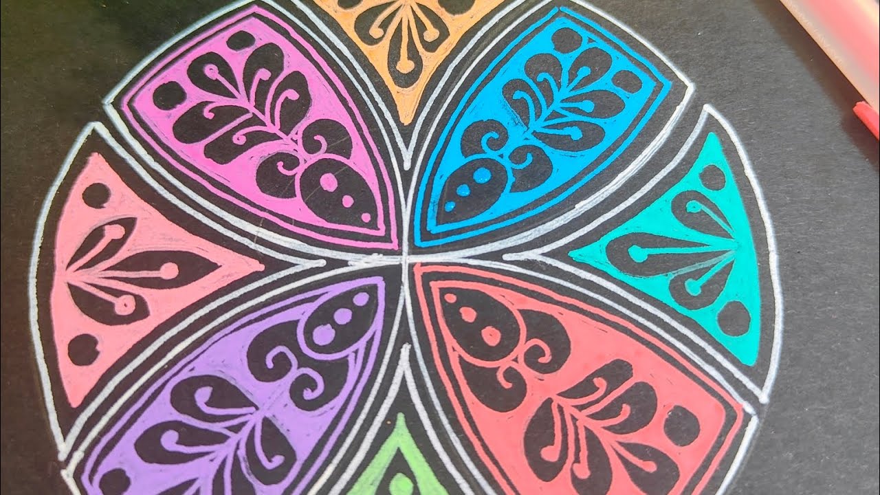 Let's draw a colorful easy mandala # mandala 