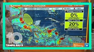 Tracking the Tropics: Area of disturbance has low chance of development