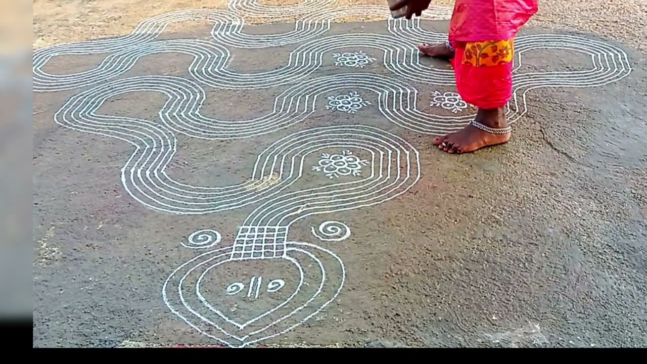 సంక్రాంతి స్పెషల్ వాకిట్లో వేసుకునే శుభకరమైన రంగోలి 🌹🙏🌾