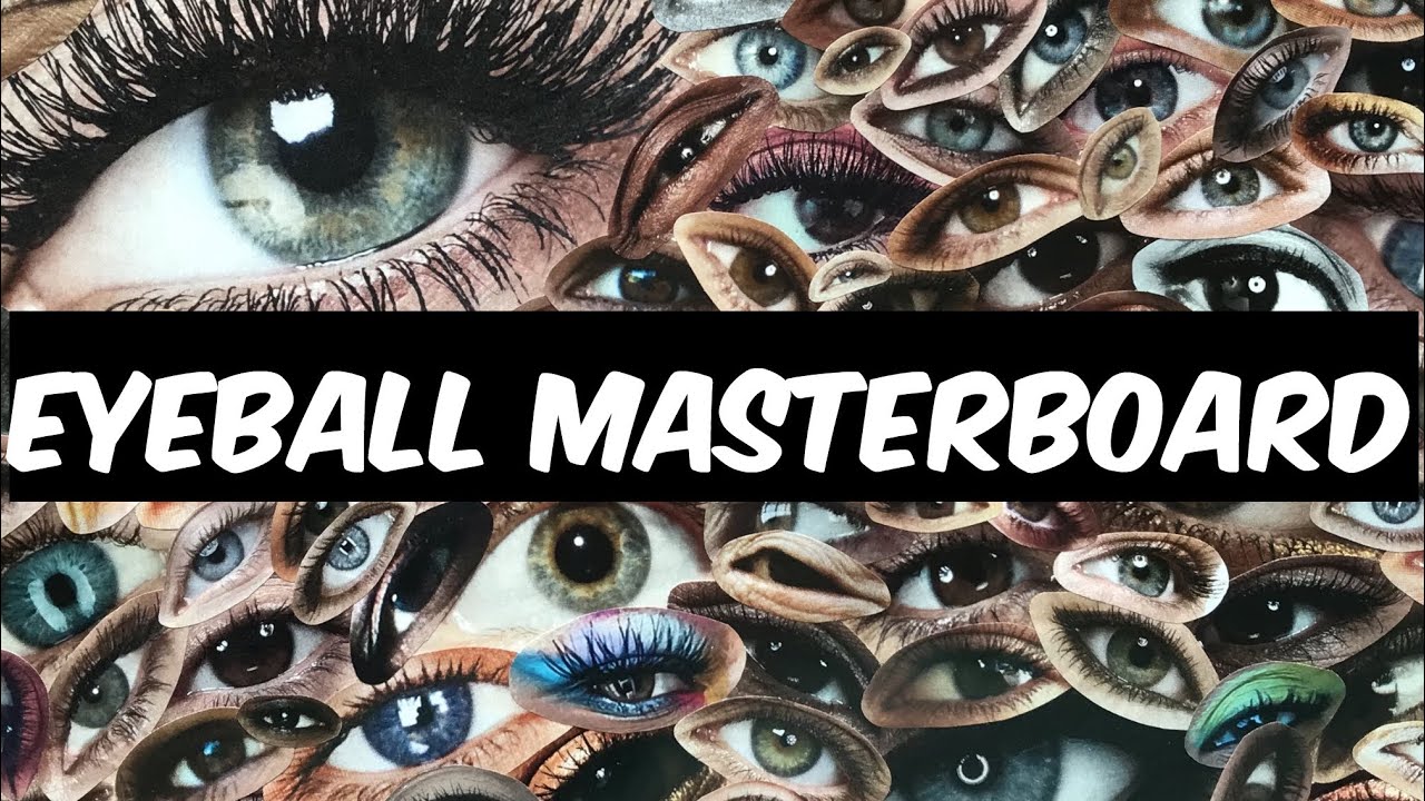 Eyeball Masterboard || #collage #gluebooks #atc #masterboards