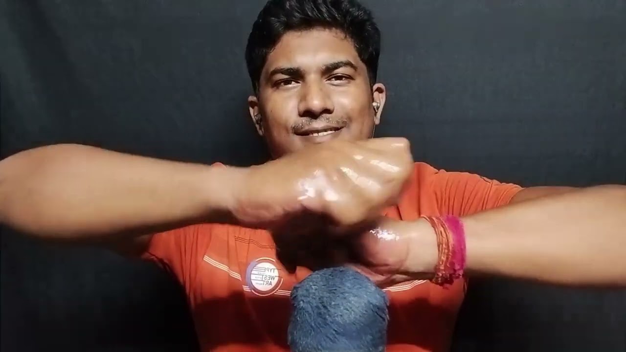 asmr oil ear hand sound to sleep