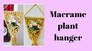 طريقة عمل حامل للزرع بالمكرمية/ macrame plant  hanger easy tutorial