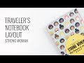 Traveler's Notebook Layout | Strong Woman