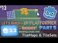 Godot 3.2: Let's Build a 2D Platformer!: Part 5 (TileMaps &amp; TileSets) #godotengine