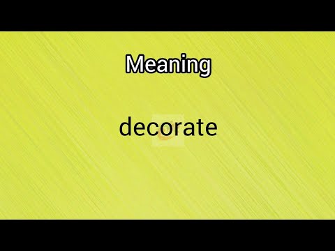 decorate meaning || Googul Dictionary #decorate - YouTube