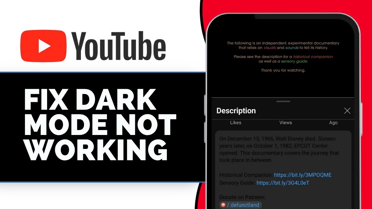 How to Fix YouTube Dark Mode Not Working (2025 Guide) - YouTube