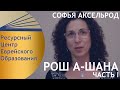 РОШ А-ШАНА. ЛЕКЦИЯ СОФЬИ АКСЕЛЬРОД. ЧАСТЬ I