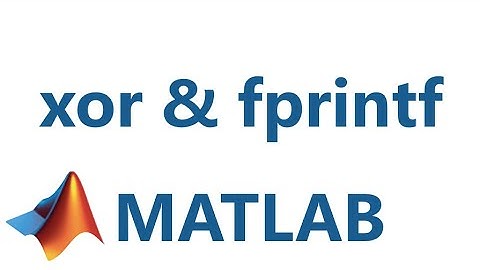 Matlab: xor & fprintf
