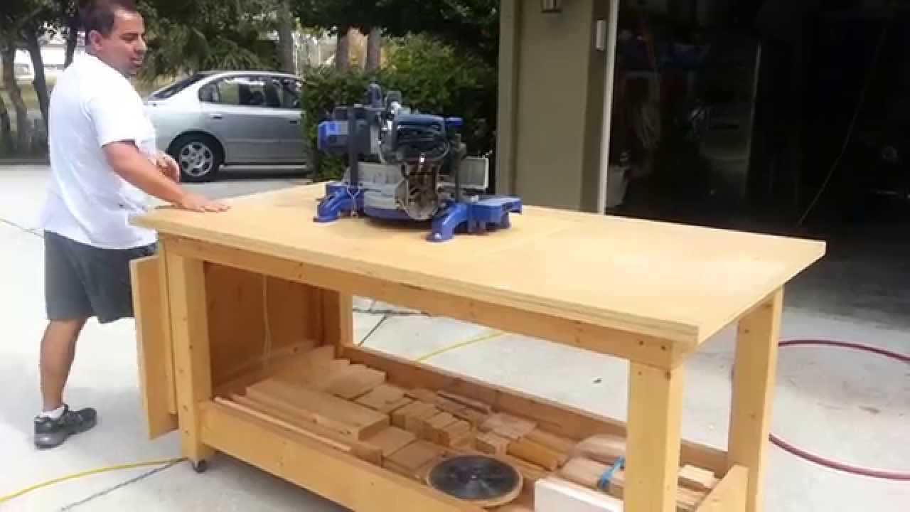 flip top workbench - youtube