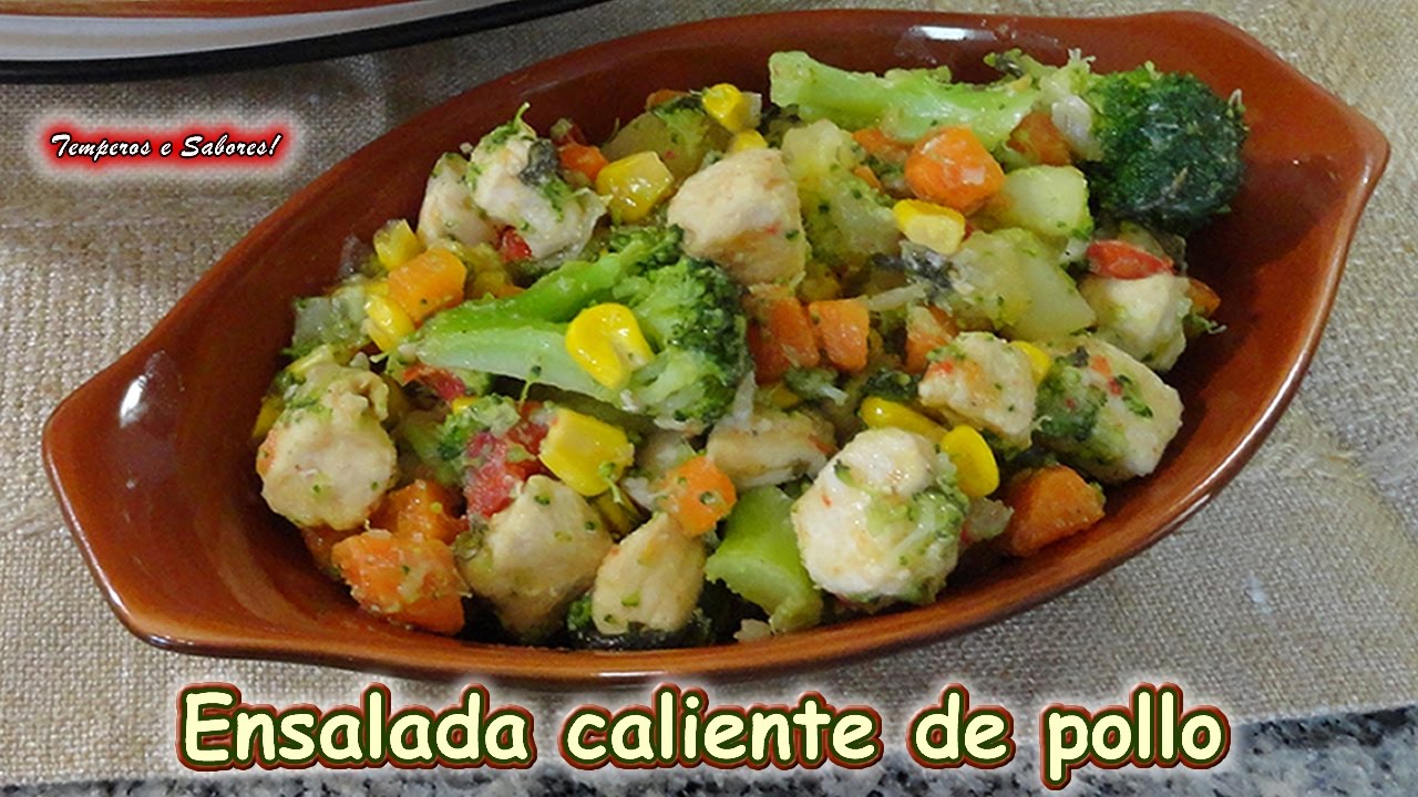 como hacer ensalada de verduras con pollo
