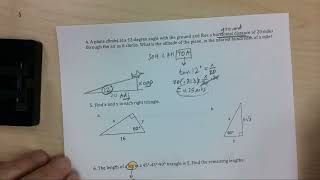 Algebra 2B Unit 7 Test Review (Part 1)