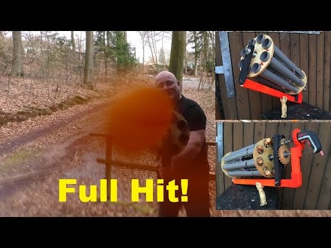 Ping Pong Hailstorm: Huge Full Auto Slingshot Gatling Gun