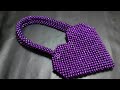 DIY beads bag | pearl Beaded Bag | tas manik manik | beaded bag purse | love bead bag part 1