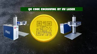 UV Laser marking machine engraving QR code on plastic
