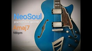 Video thumbnail of "Neo Soul Guitar Backing Track - jam track in Amaj7"