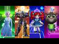 Elsa vs Optimus Prime vs Poppy vs Talking Tom 😱 Tiles Hop Impossible Beat