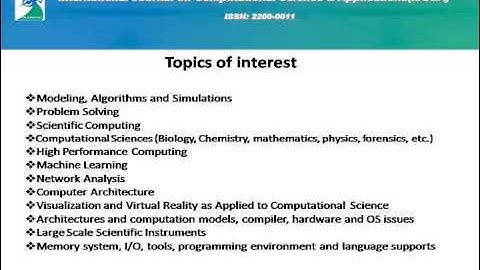 International Journal on Computational Science & Applications(IJCSA)
