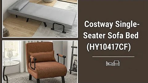 🛋️ Costway Convertible Single Folding Sofa Bed | Sleep Chair w/ 6 Positions | Adjustable Backrest 👀