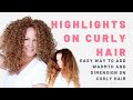 Blonde Highlights on Curly Hair